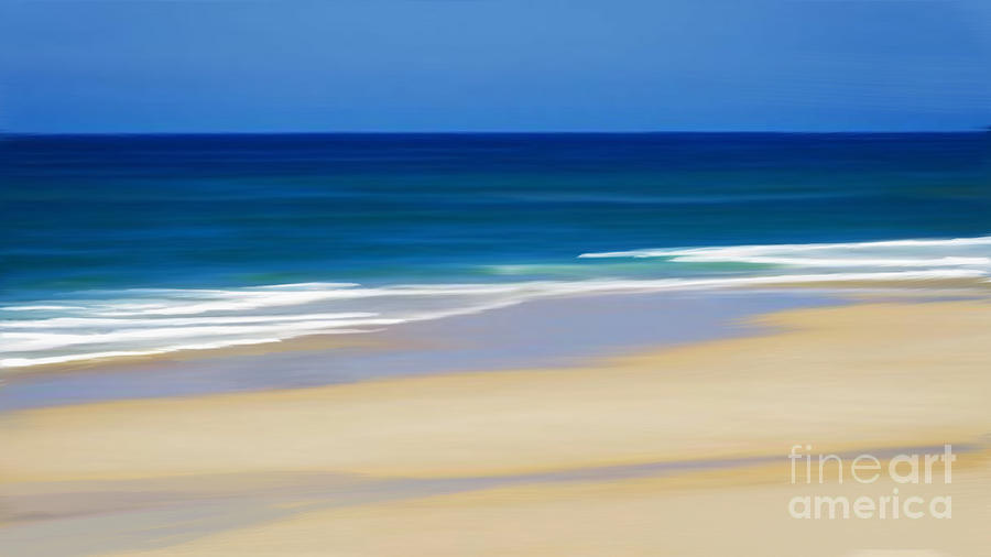Beach Bluess Mixed Media by Anthony Fishburne