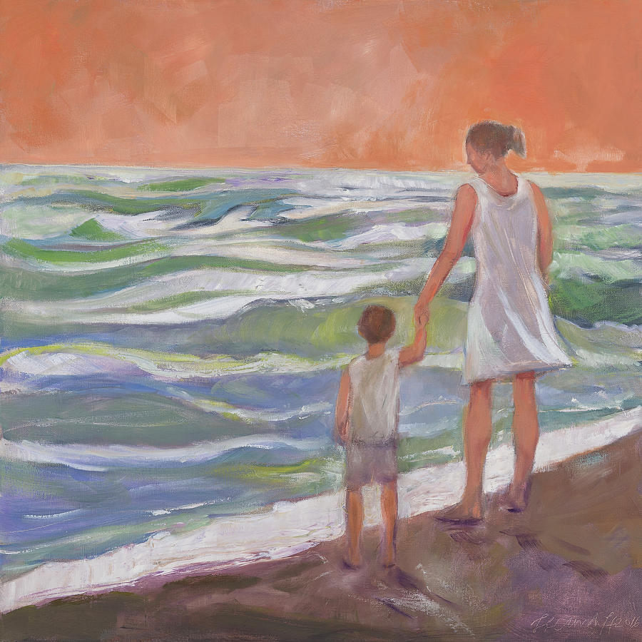 Beach Boy Painting by Laura Lee Cundiff