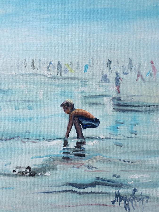 Beach Boy Painting by Maggii Sarfaty