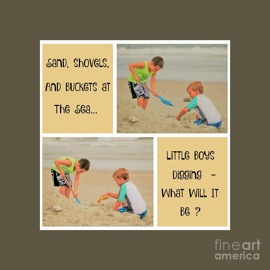 Beach Boys Digging Collage Photograph by Diann Fisher