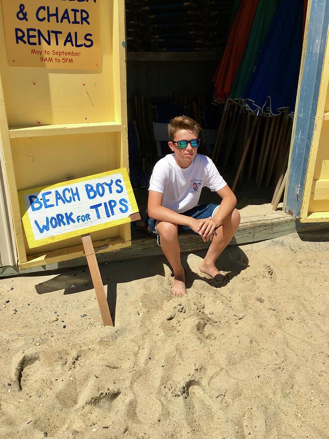 Beach Boys Work For Tips Photograph by Christina Schott