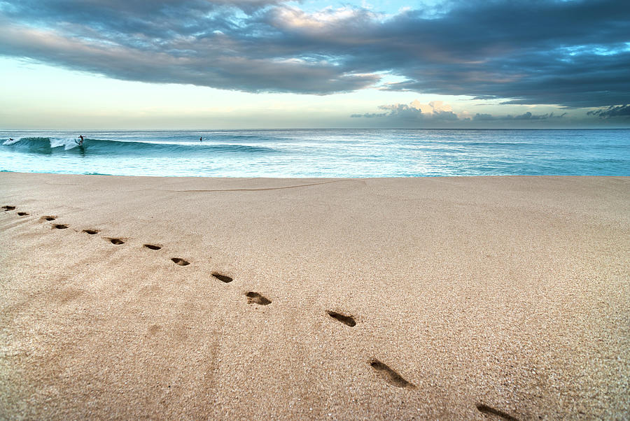 Beach Break Footprints Photograph by Sean Davey