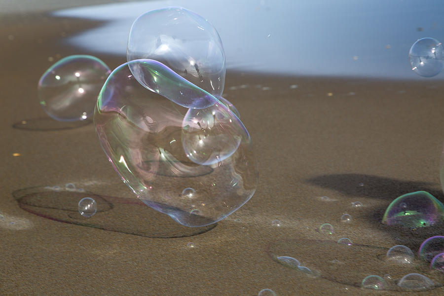 Magic Photograph - Beach Bubbles by Betsy Knapp