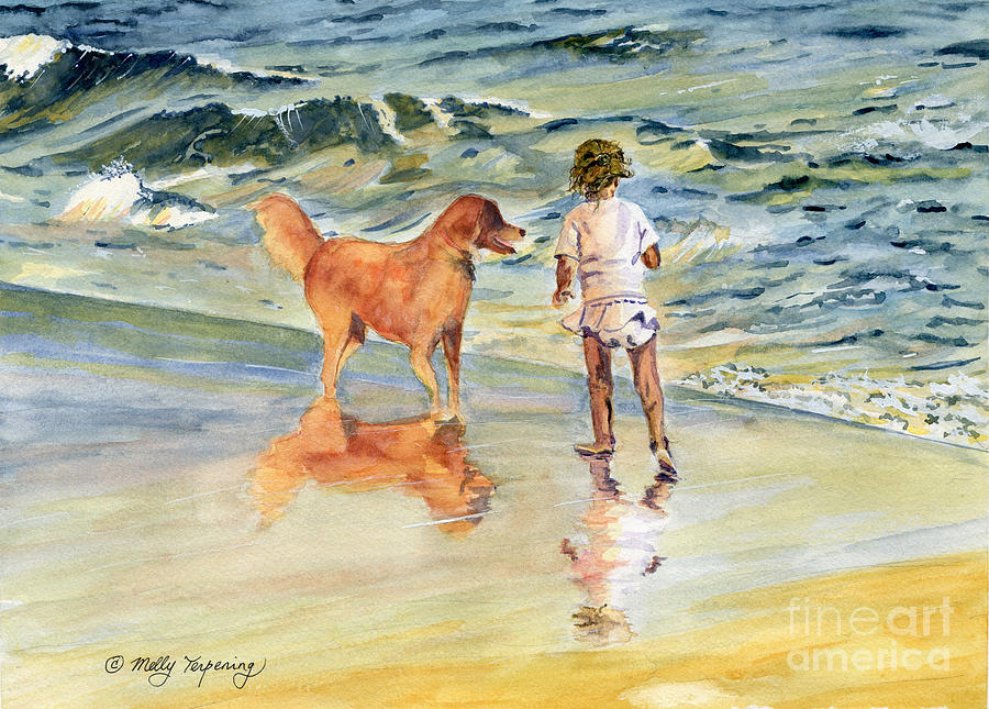 Beach Buddies Painting by Melly Terpening