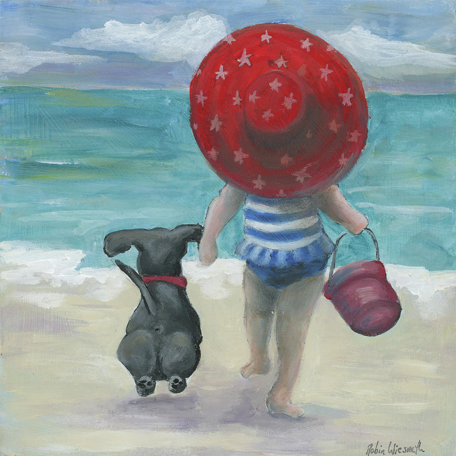 Beach Buddies Painting by Robin Wiesneth