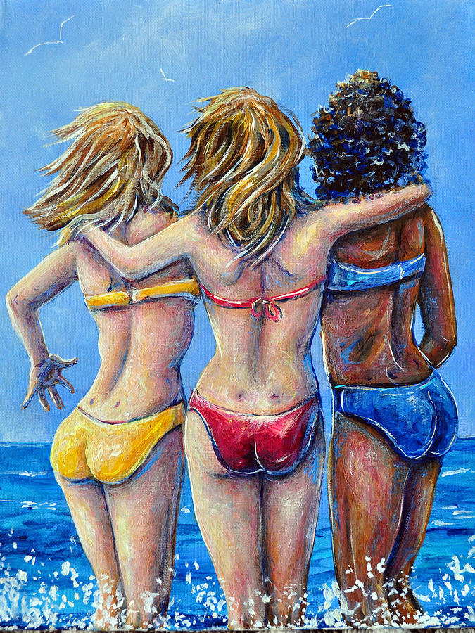 Beach Bums Painting by Gail Butler