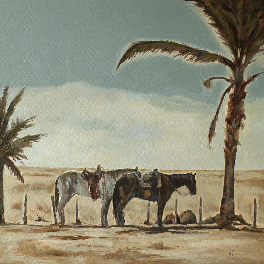 Beach Bums Painting by Joan Frimberger