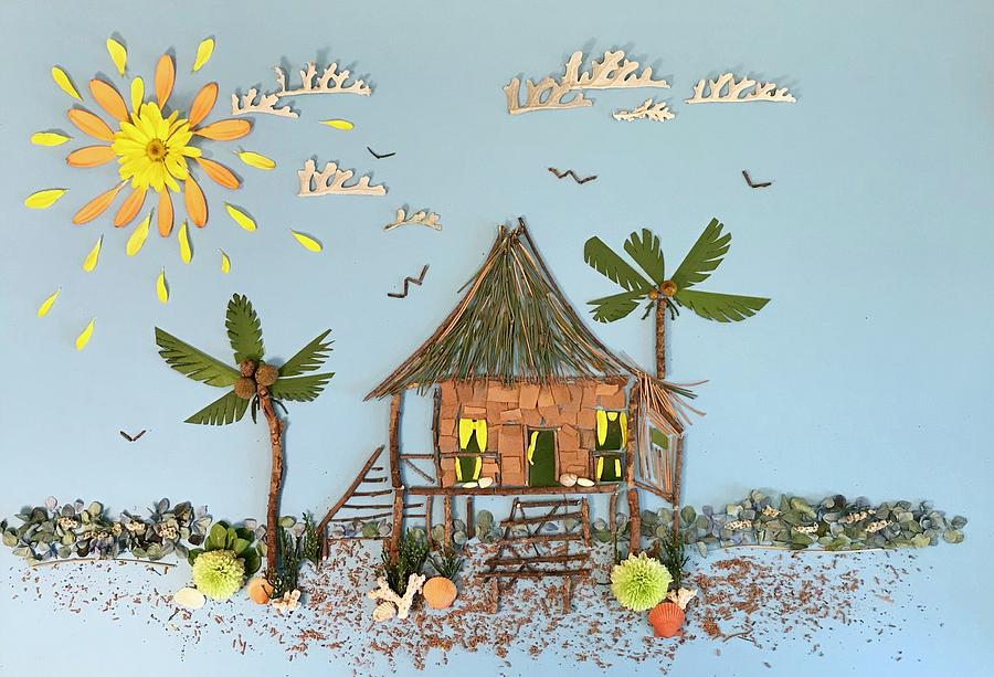 Summer Mixed Media - Beach Bungalow by Susan Combest