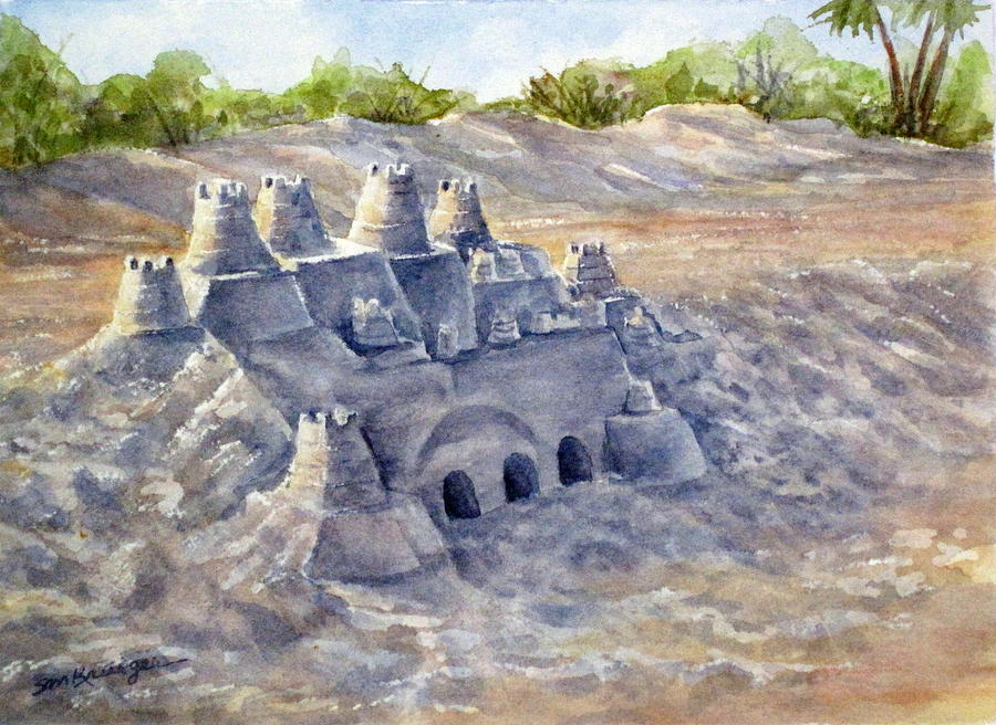 Beach Castle Painting by Suzanne Krueger