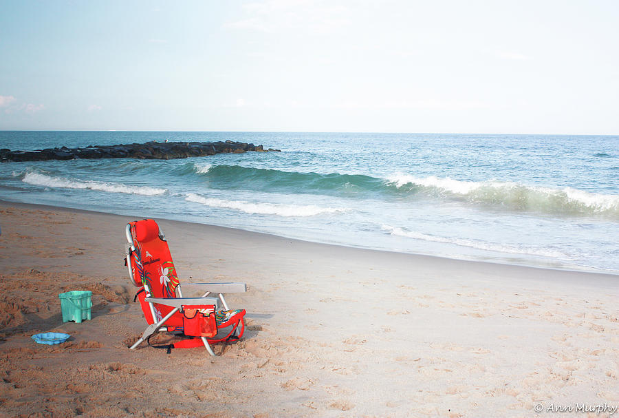 Beach Chair By the Sea Photograph by Ann Murphy