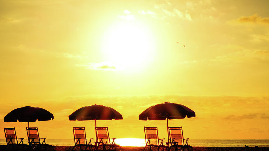 Beach Chair Sunrise Delray Beach Florida Photograph by Lawrence S Richardson Jr