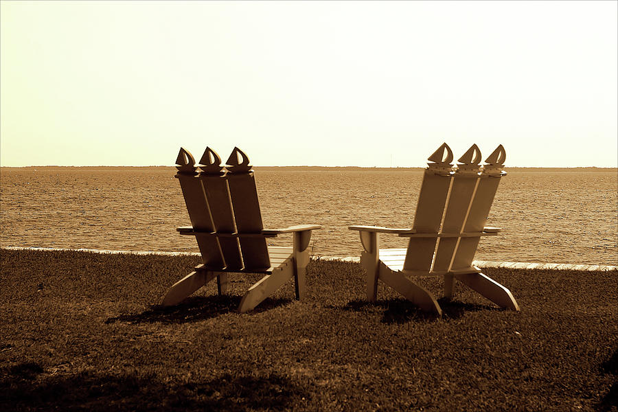 Summer Photograph - Beach Chairs 2 by Alan Hausenflock