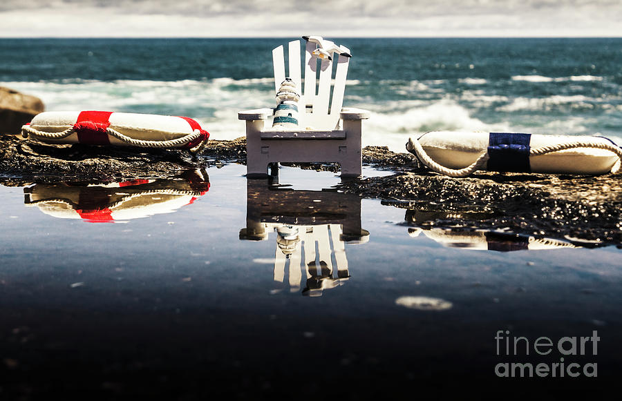 Beach chairs and rock pools Photograph by Jorgo Photography