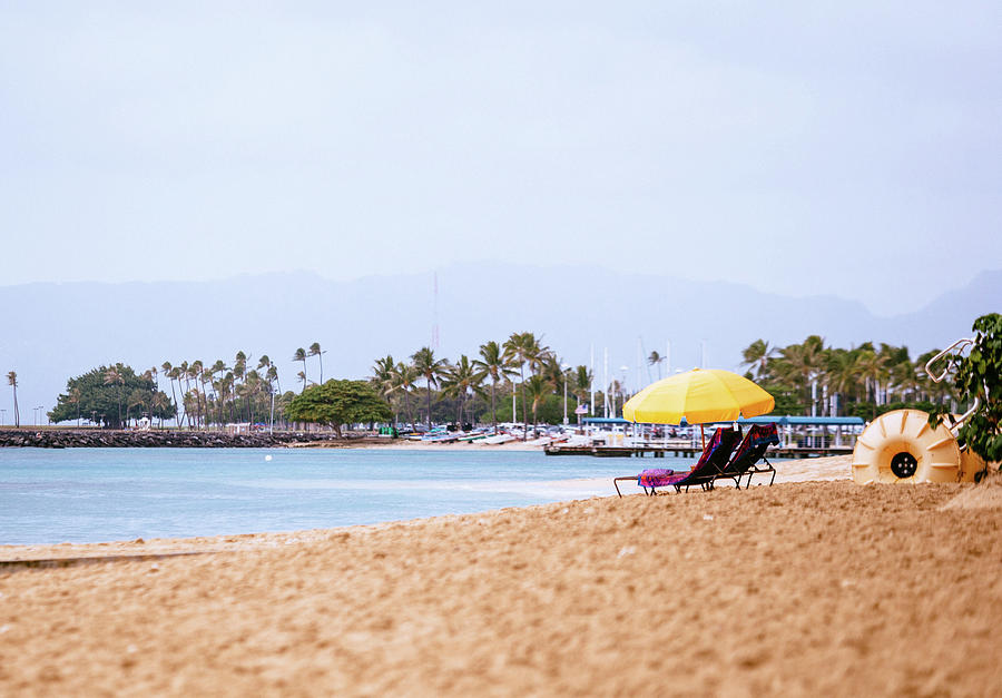 Beach Chairs, Waikiki Photograph by Ashlyn Gehrett