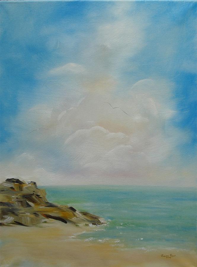 Beach Clouds Painting by Judith Rhue