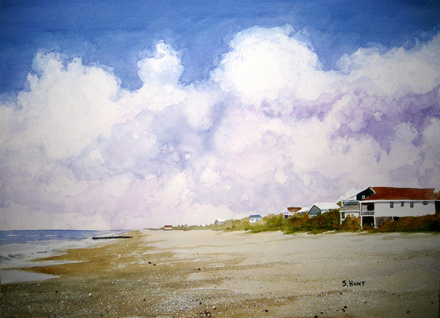 Beach Cottages Painting by Shirley Braithwaite Hunt