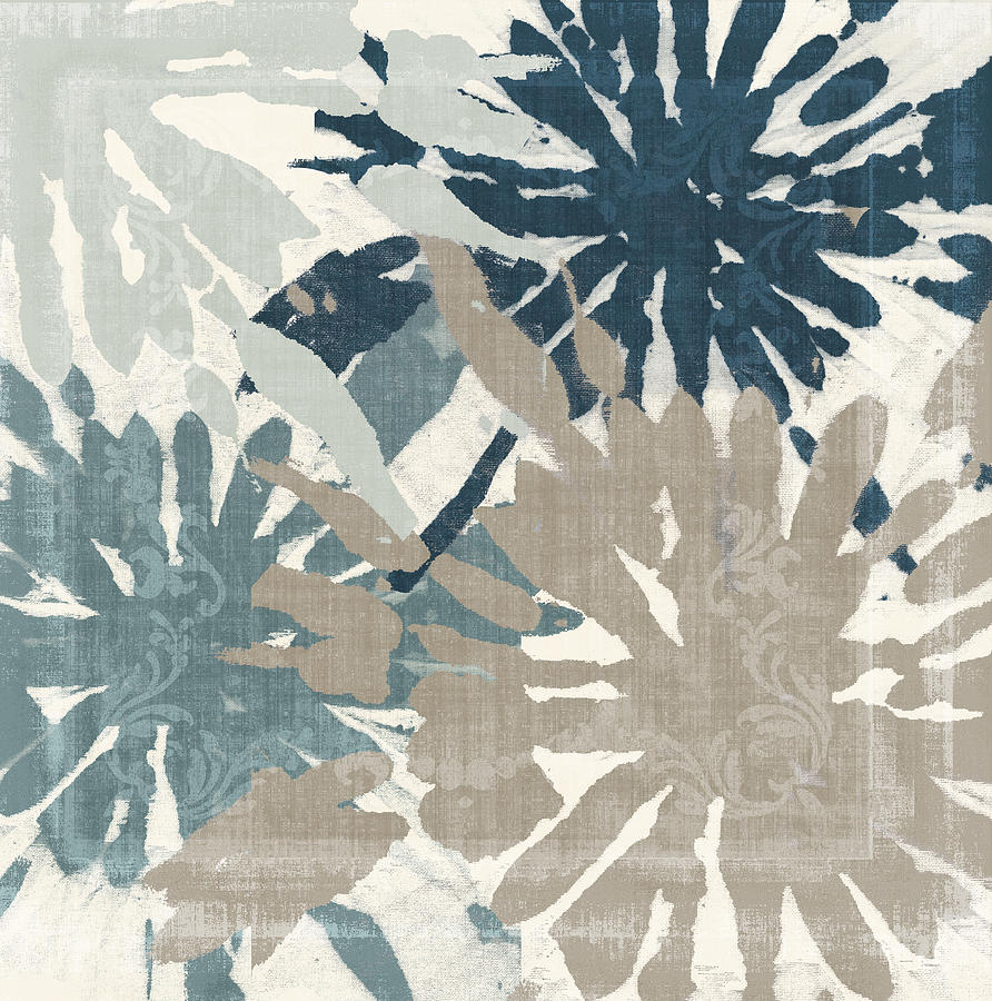 Shibori Painting - Beach Curry IV Ikat by Mindy Sommers