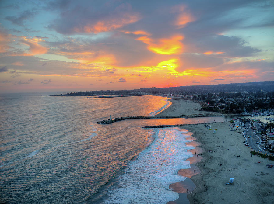 Beach Cusp Sunset Photograph by David Levy