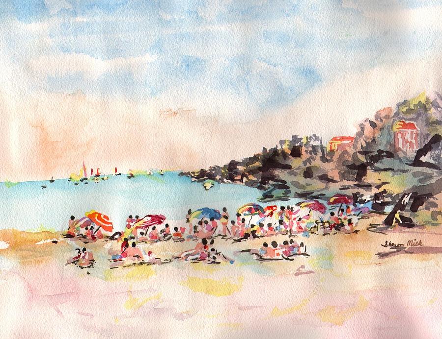 Beach Day at Puerto Vallarta Painting by Sharon Mick