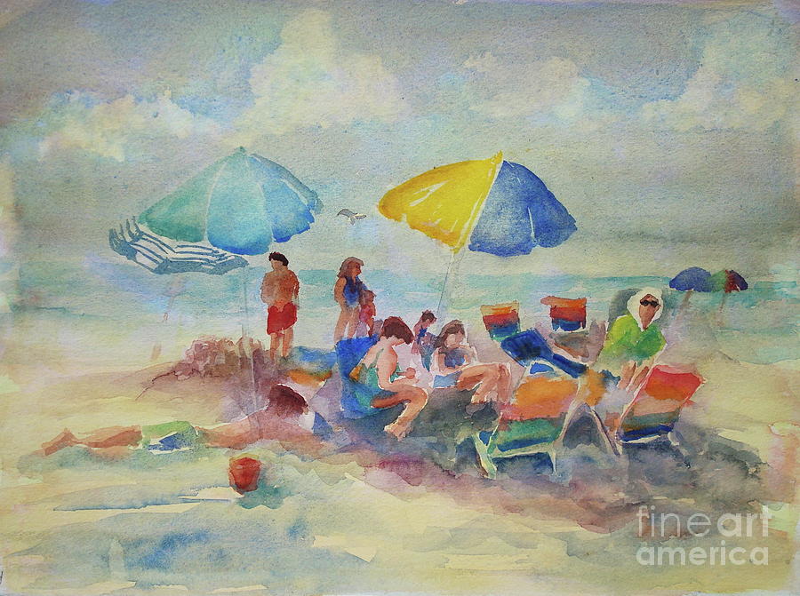 Beach Day Painting by B Rossitto