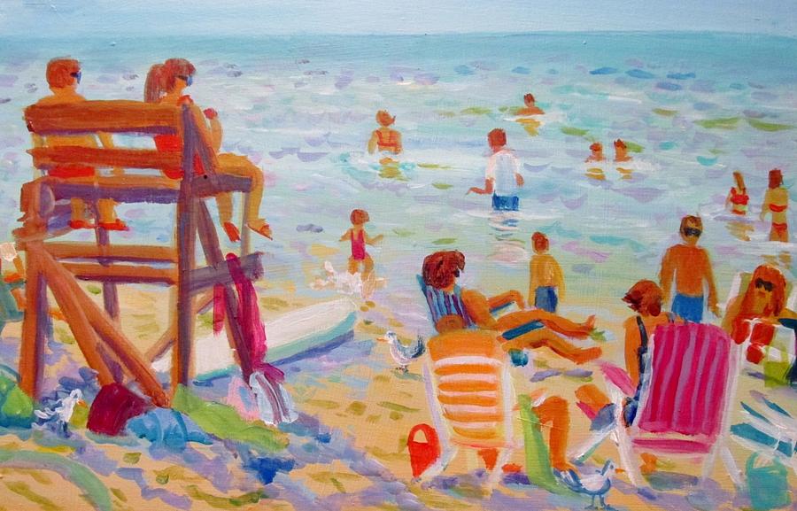 Beach Day Painting by Linda Emerson - Fine Art America