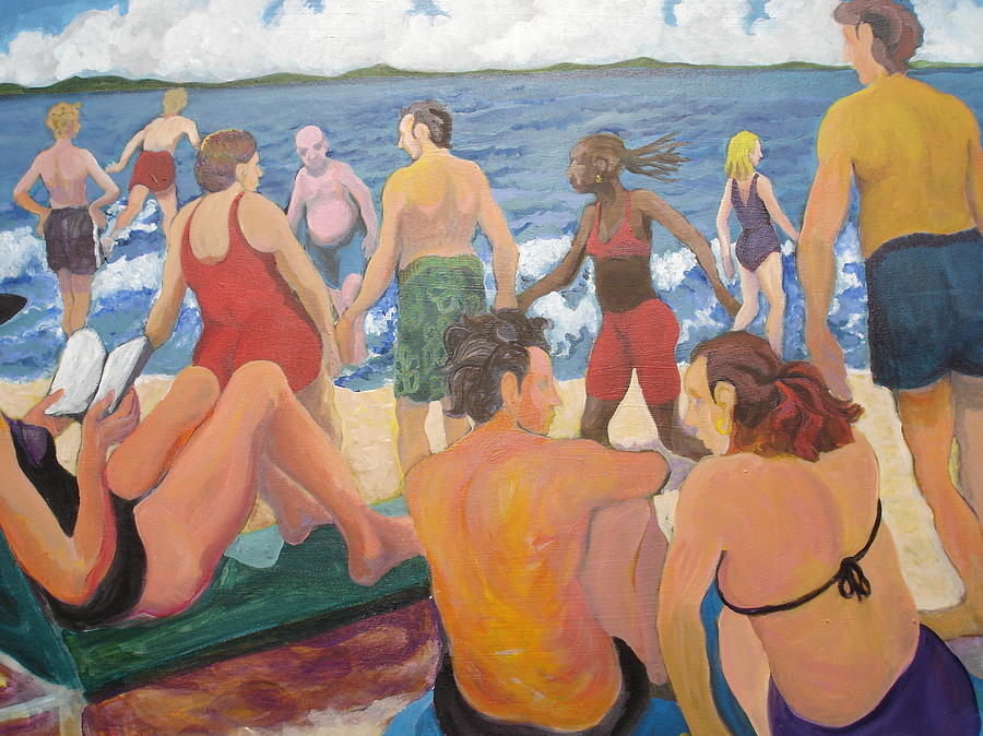 People Painting - Beach Day by Rufus Norman People Painting - Beach Day by Rufus Norman