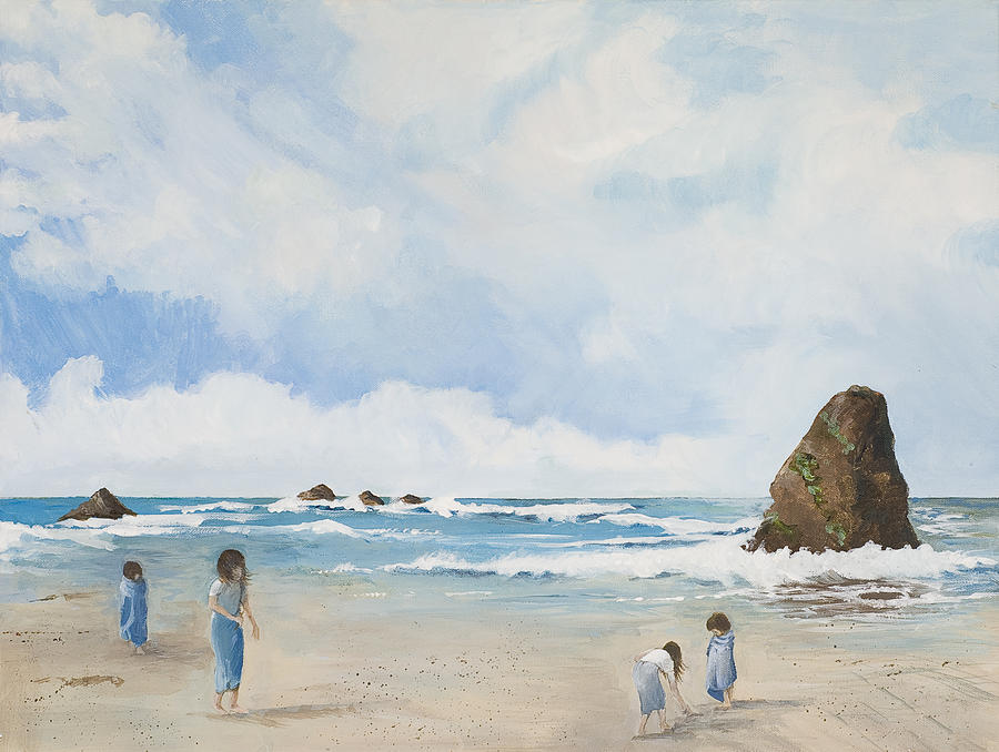 Beach Day Painting by Virginia McLaren