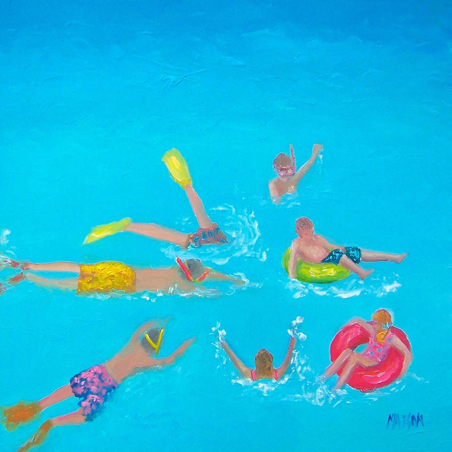 Beach Decor 'Holiday Splash' by Jan Matson Painting by Jan Matson ...