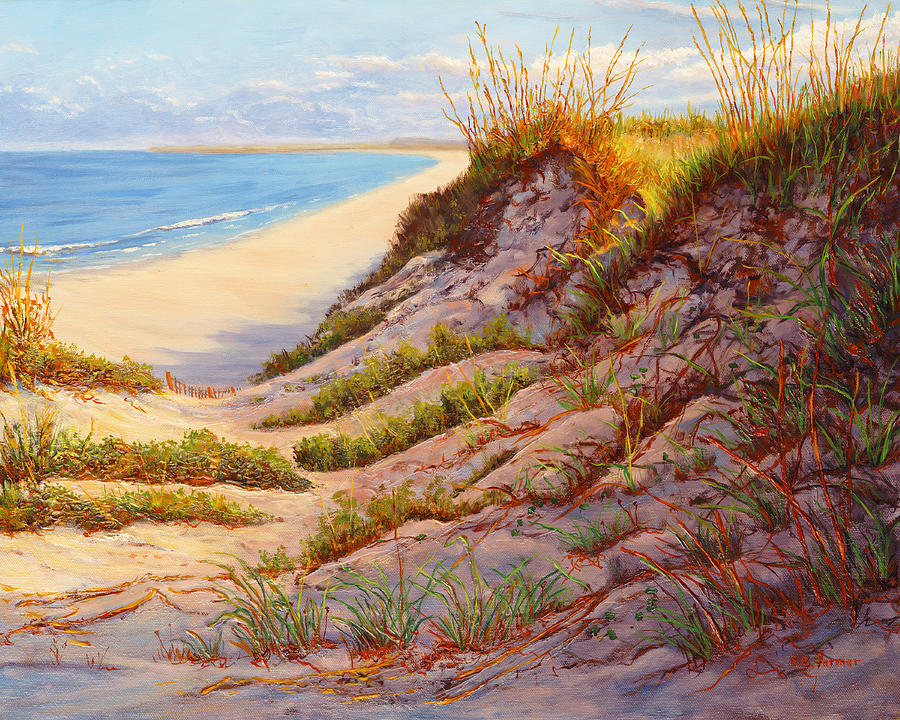 Summer Painting - Beach Dune, Atlantic Ocean Beach #2 by Elaine Farmer