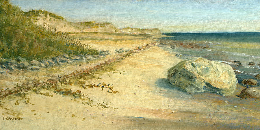 Beach Dunes, Plum Island, Newburyport, MA Painting by Elaine Farmer