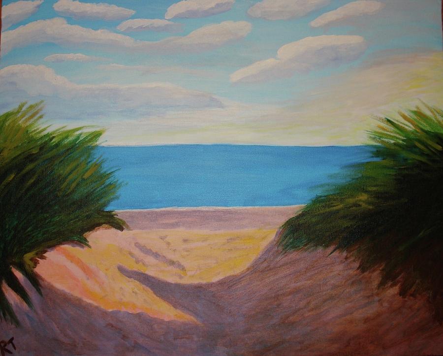 Beach Dunes Painting by Rita Tortorelli