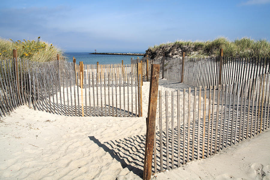 Beach Entry on Cape Cod at the Sesuit Harbor area in East Dennis Massachusetts Photograph by William Kuta