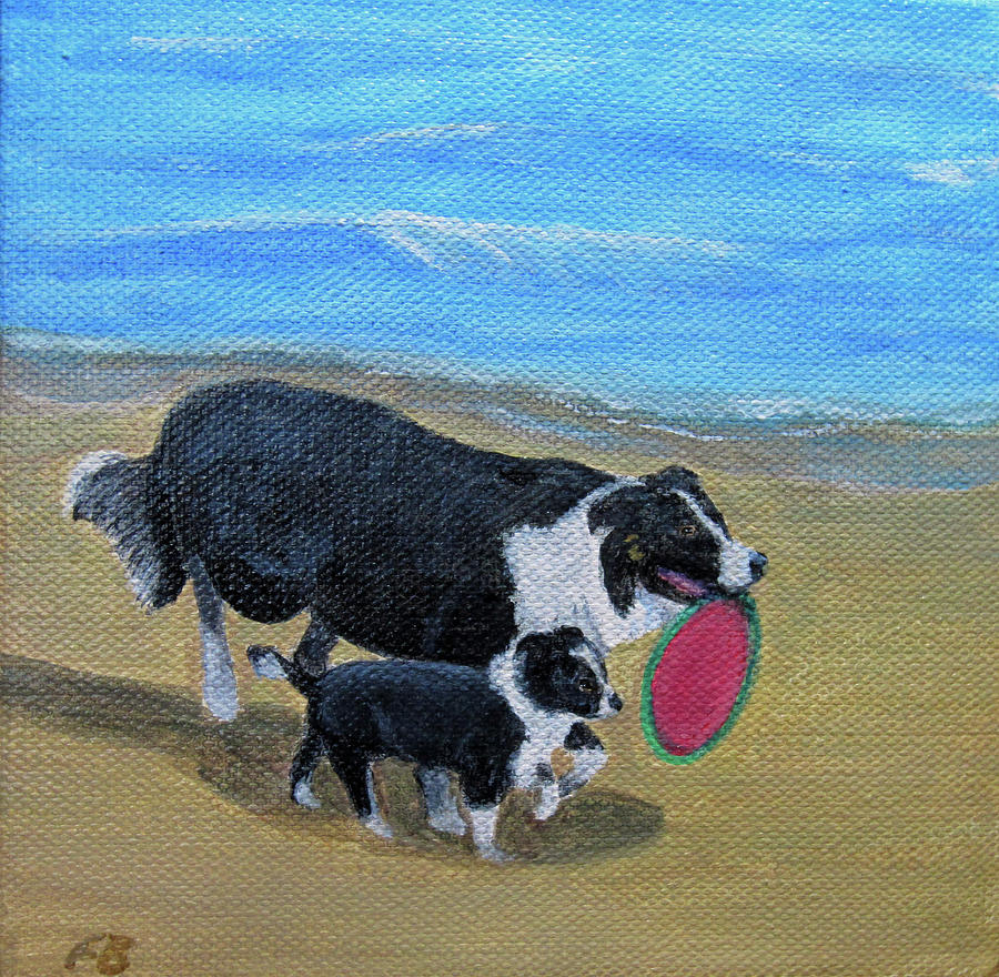 Beach Frisbee by Fran Brooks Beach Frisbee by Fran Brooks