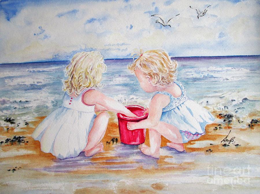 Beach Fun Painting by April McCarthy-Braca