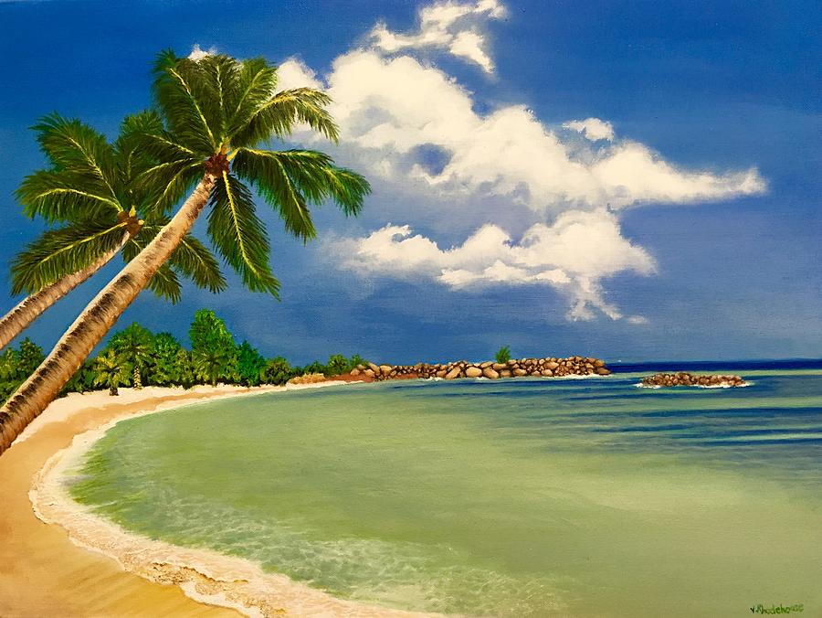 Beach Getaway Painting by Victoria Rhodehouse