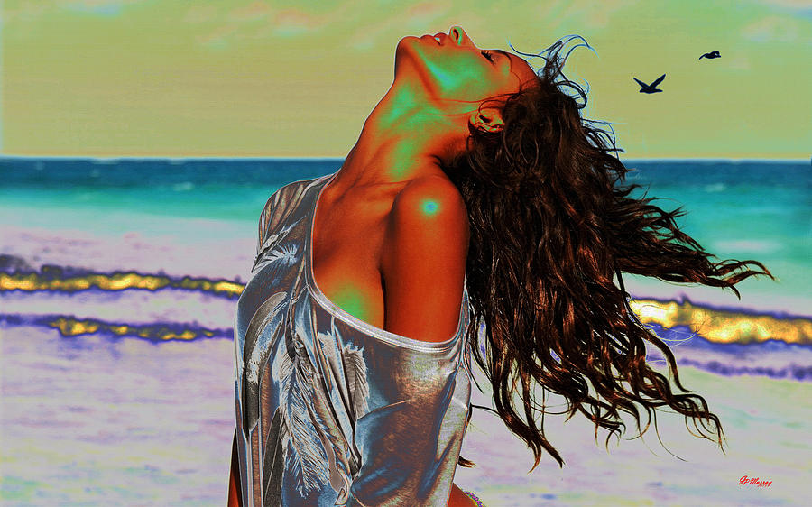 Beach Girl 1 Digital Art by Gregory Murray