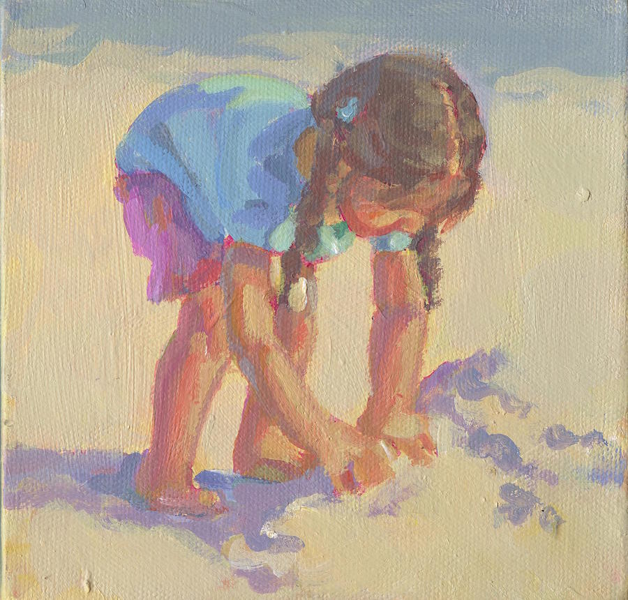 Beach girl 111 Painting by Lucelle Raad