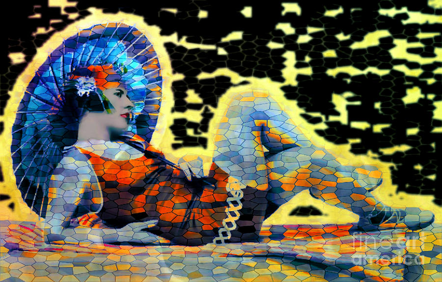Beach Girl 1920s - Pop Art Digital Art