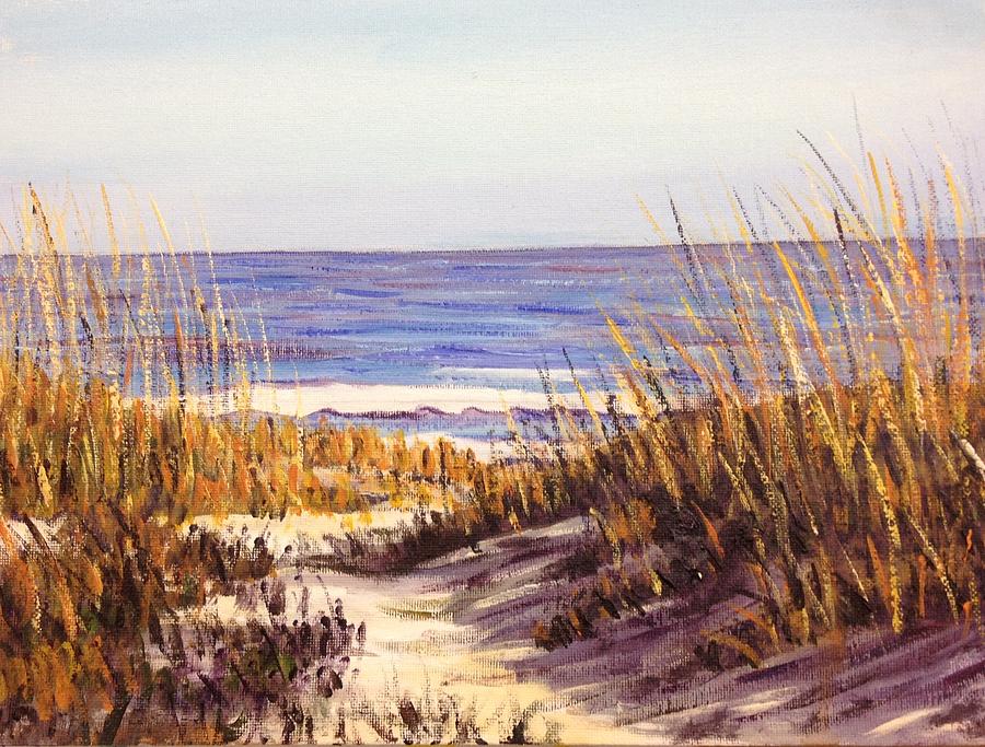 Beach Grass Painting by Richard Nowak