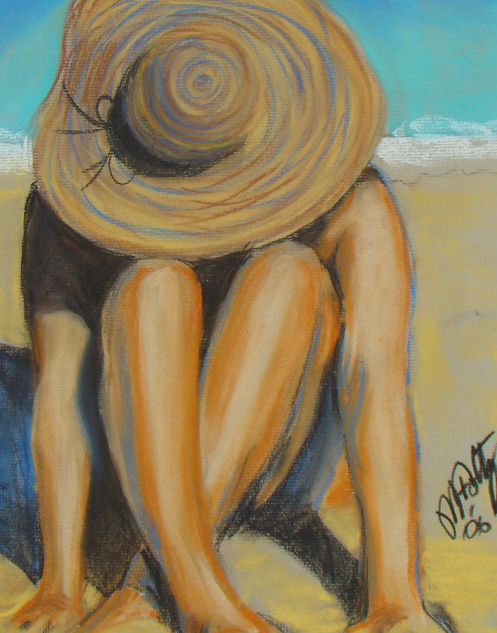 Beach Hat Painting by Michael Foltz