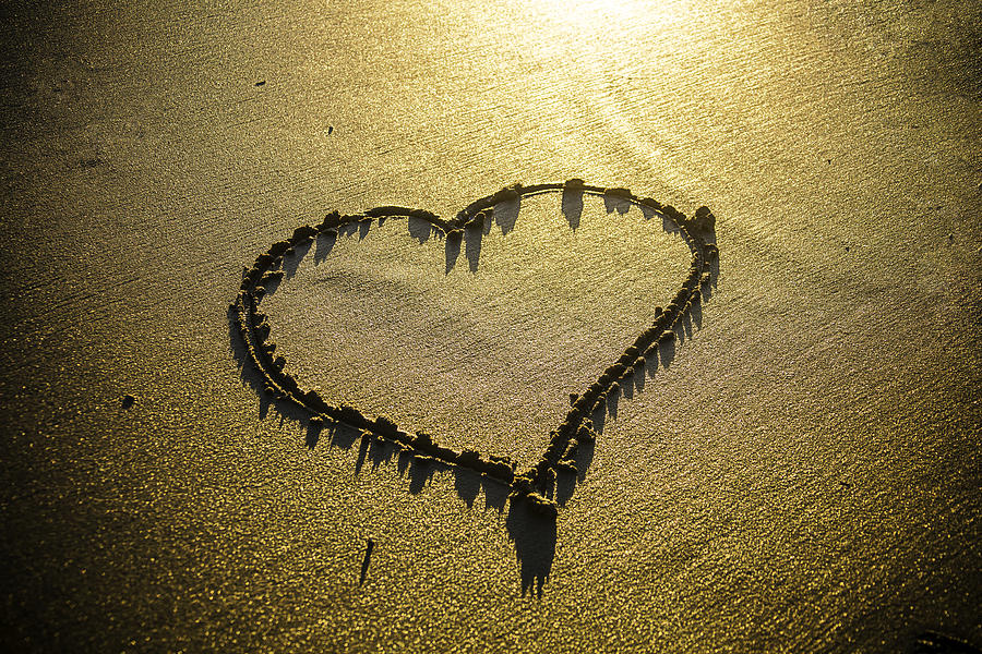 Beach heart Photograph by Garry Gay