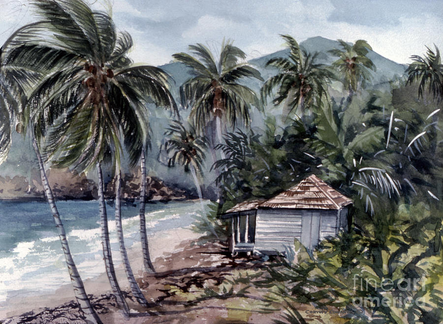 Beach House Painting by Christy Edwards