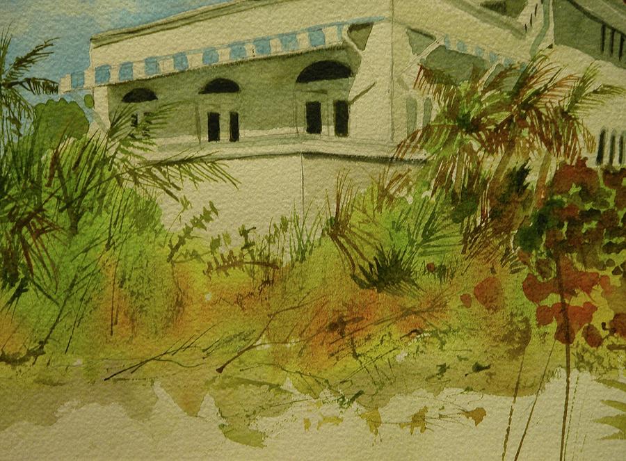 Beach house in Anna Maria Florida Painting by Walt Maes
