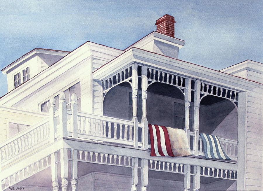 Beach House Painting by Lael Rutherford