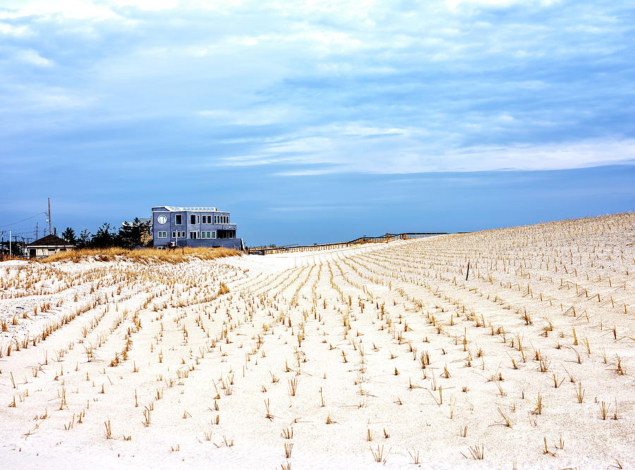 Beach House on the Dunes at Long Beach Island Photograph by John Rizzuto