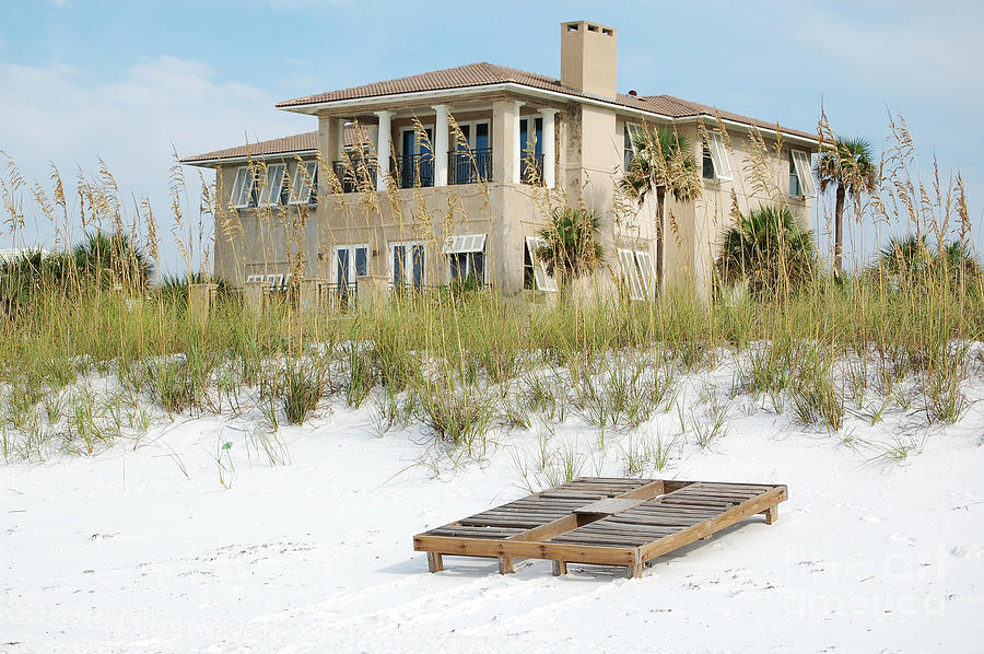 Beach House Vacation Home Above Sand Dunes Destin Florida Photograph by Shawn OBrien