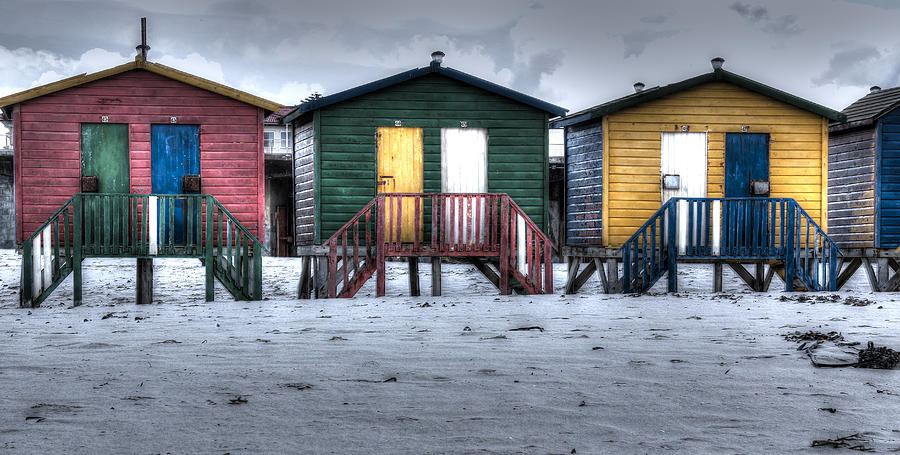 Muizenberg beach huts 2 Photograph by Claudio Maioli