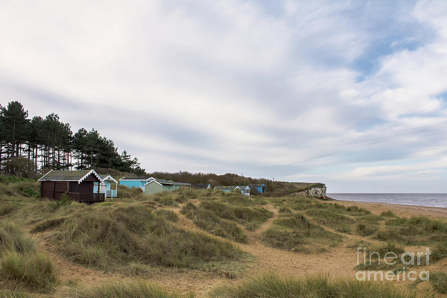 Golf Photograph - Beach Huts in the Marram Grass by John Edwards