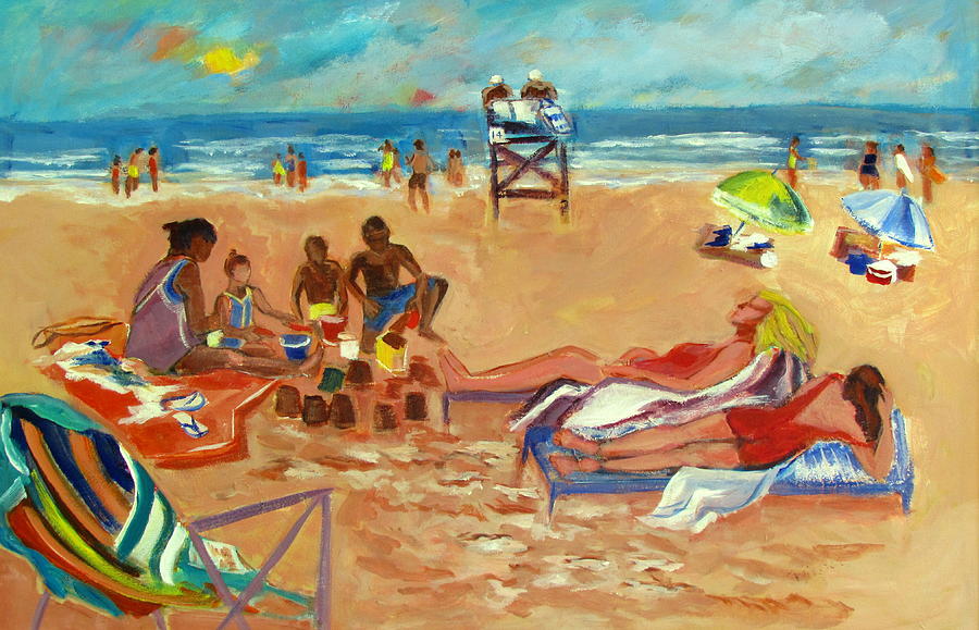 Beach in August Painting by Betty Pieper