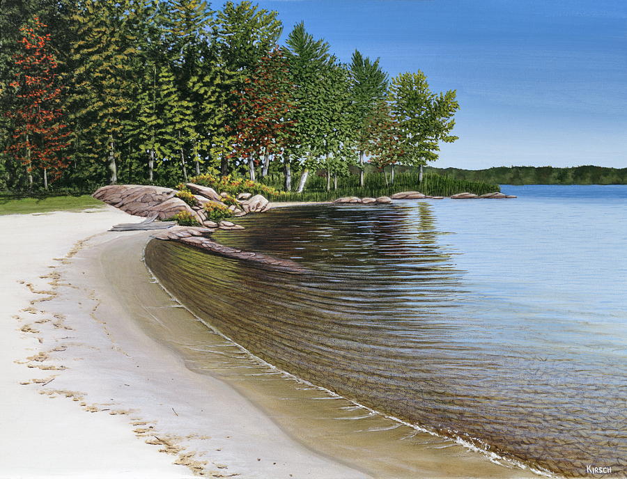 Beach in Muskoka Painting by Kenneth M Kirsch